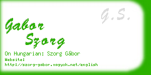 gabor szorg business card